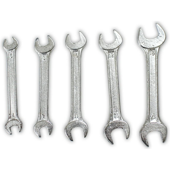 5pcs 19mm Single Ended U-Shaped Open End Wrench Spanner Repair Tool Bronze Tone